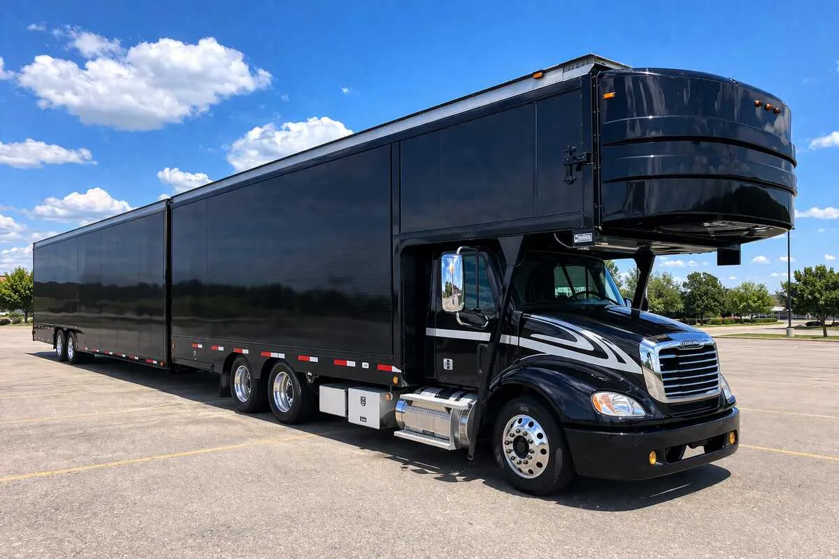 Enclosed auto transport trailer providing premium protection for luxury and exotic vehicle shipping