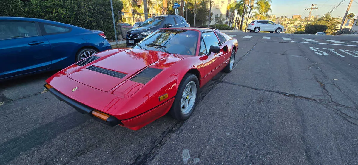 Red Ferrari 308 GTS after successful delivery from San Diego California to the Washington D.C. area — professional exotic car shipping