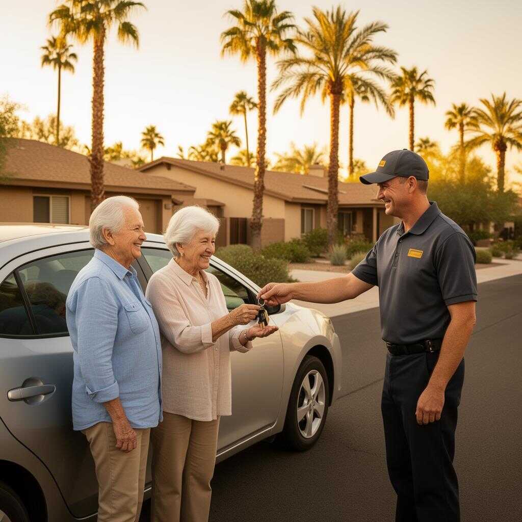 Snowbird residents arranging seasonal car shipping from Arizona retirement community